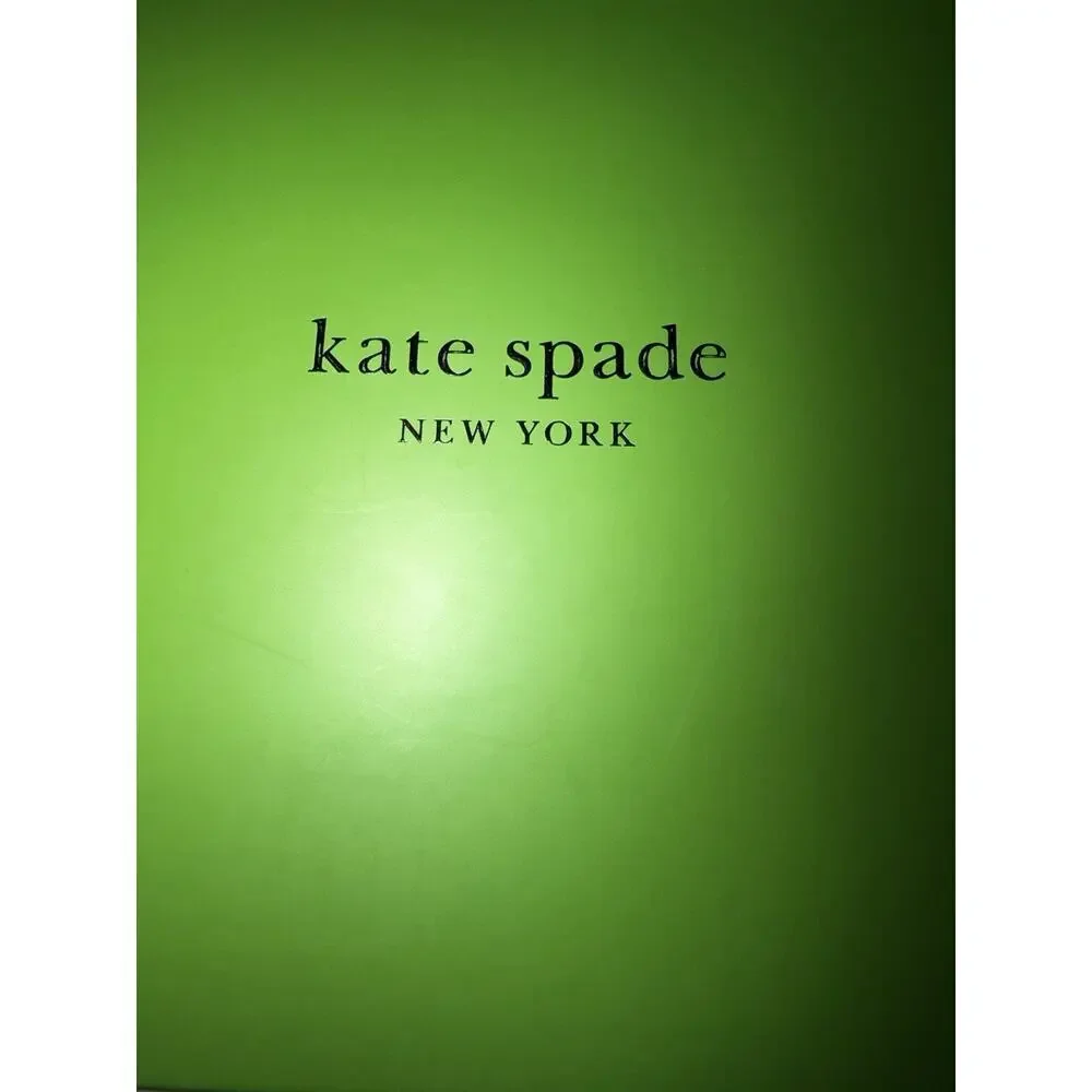 Kate Spade Tessa Navy Blue Leather Espadrille Wedge Sandals Size 11 B EUC